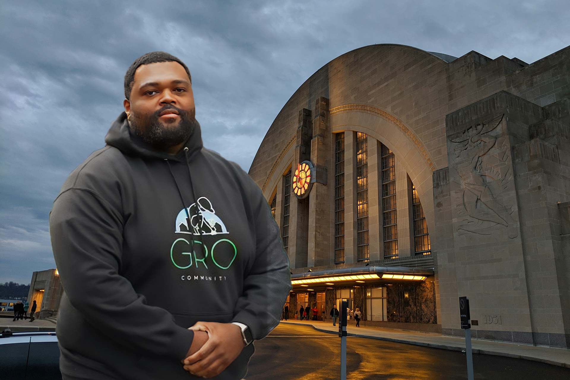 Community outreach team walks through a Cincinnati neighborhood as part of a youth violence prevention initiative