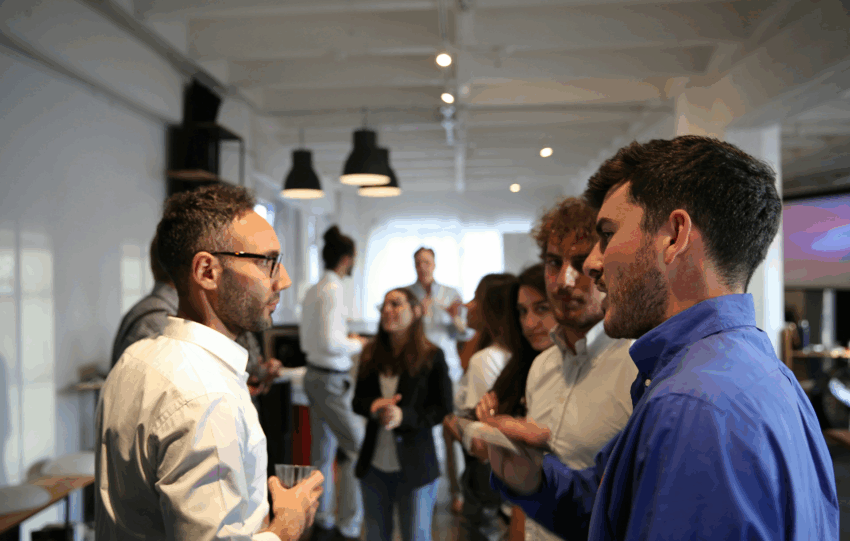 Attendees networking during StartupCincy Week 2025 in Cincinnati