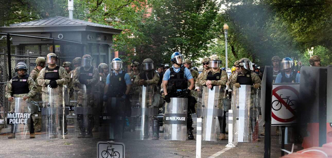 National Guard troops respond after the D.C. shooting in downtown Washington during a public safety deployment