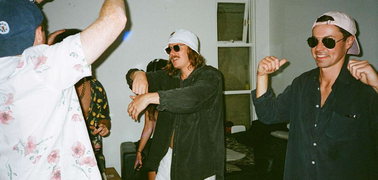 Group gathering inside a house used as a short-term rental