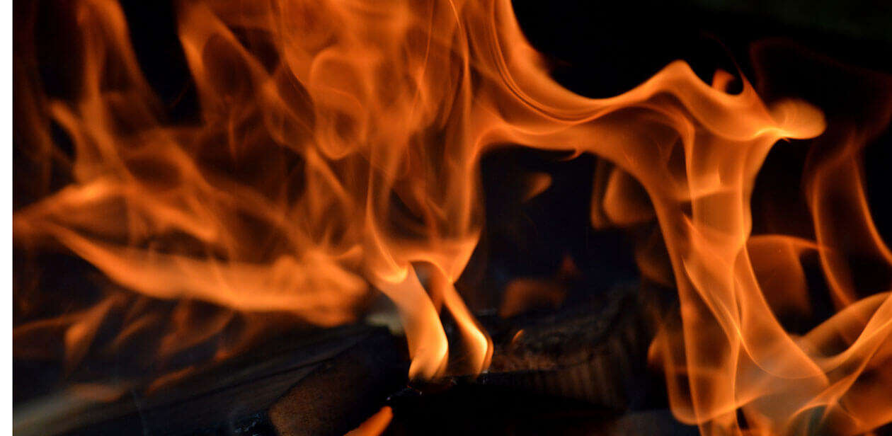 Intense flames representing the house fire from West Price Hill on Kellywood Avenue