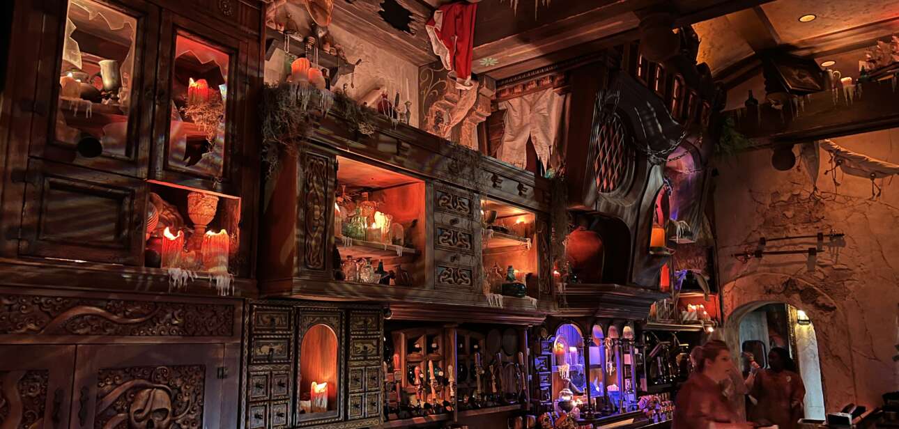 Interior of Beak & Barrel pirate bar at Magic Kingdom