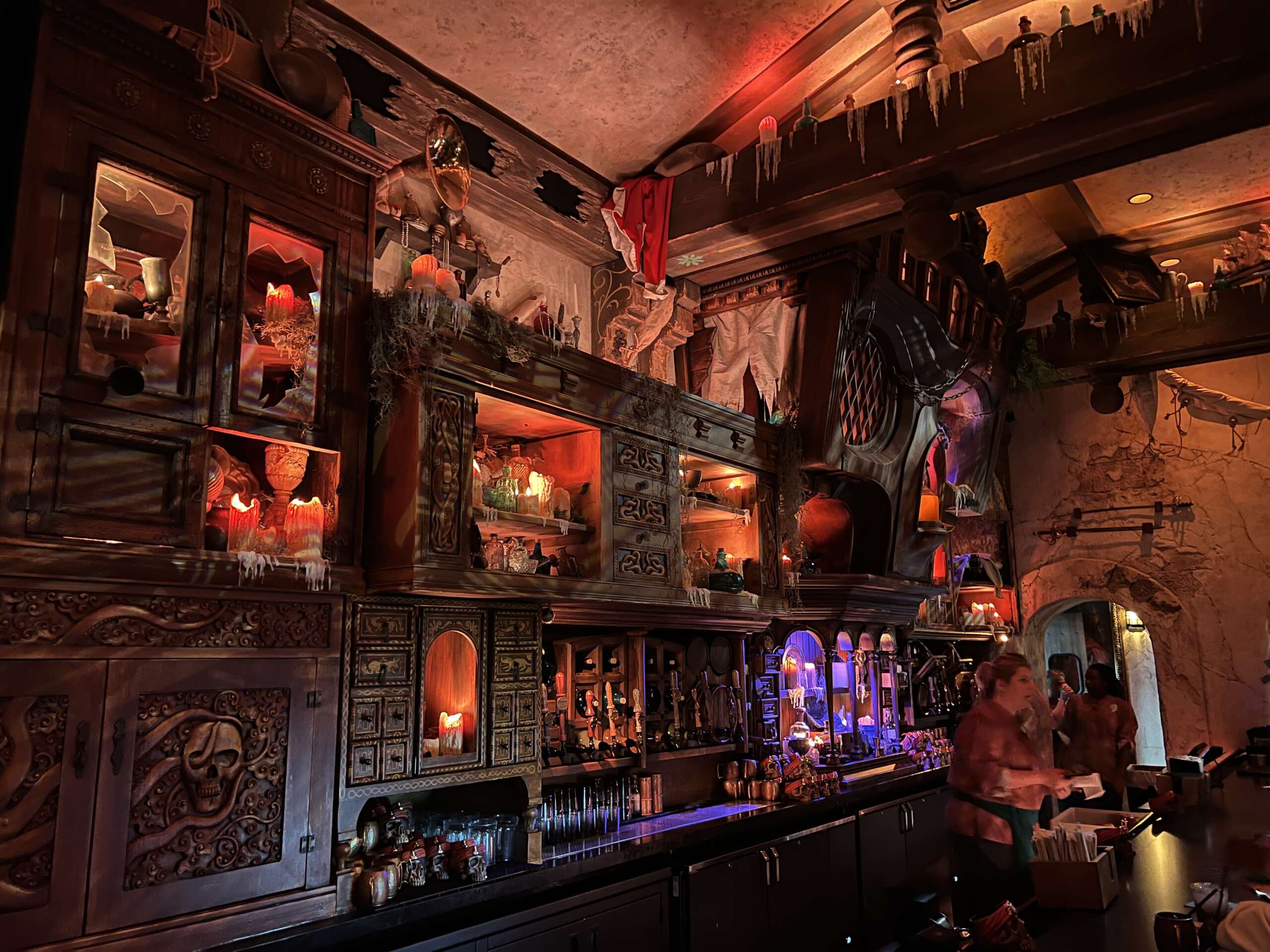 Interior of Beak & Barrel pirate bar at Magic Kingdom