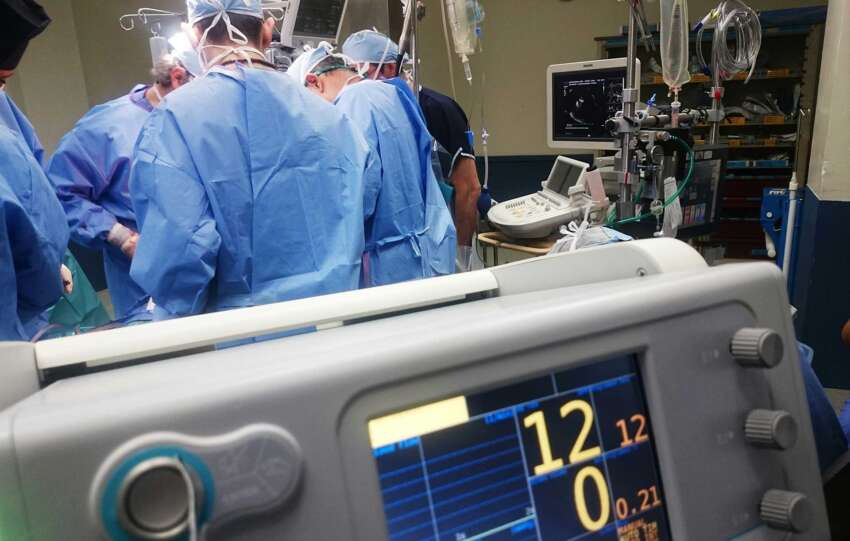 Safety-net hospital trauma team providing emergency care inside a Level I trauma center in Cincinnati.