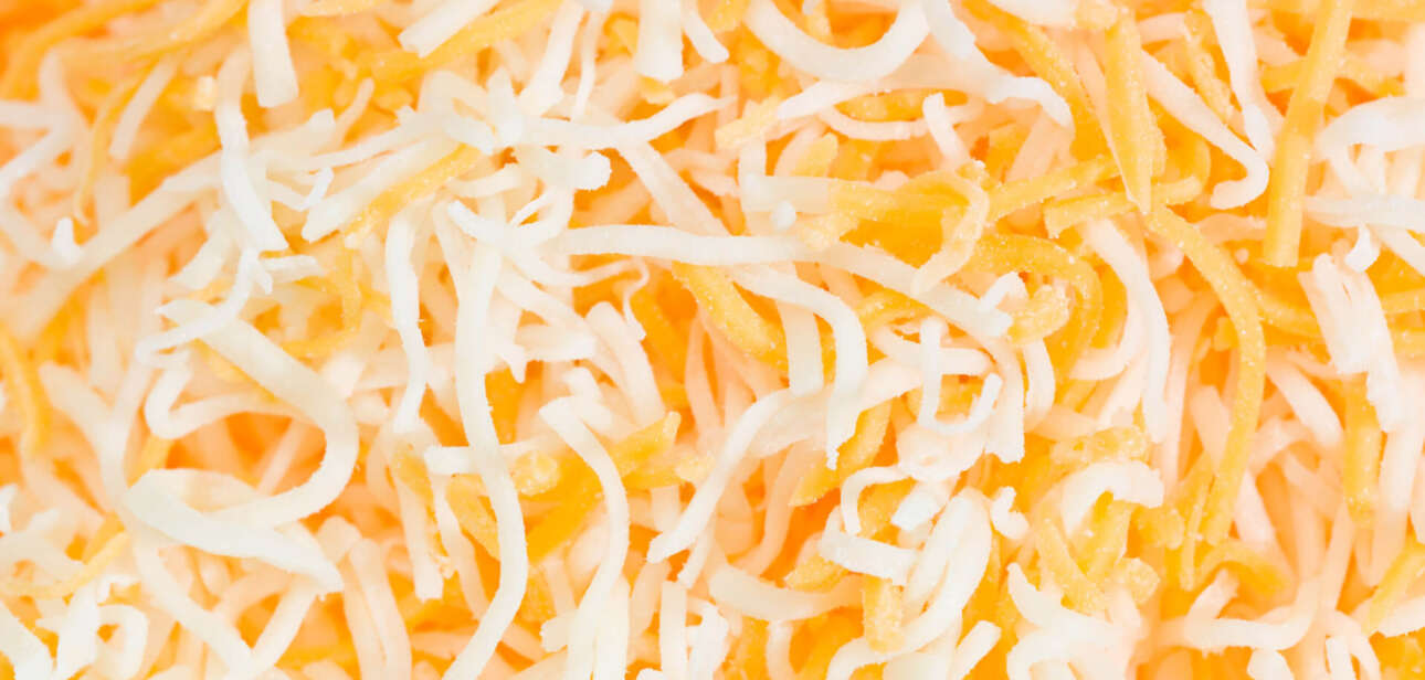 Close-up view of mixed shredded cheese blend affected by the 2025 recall.