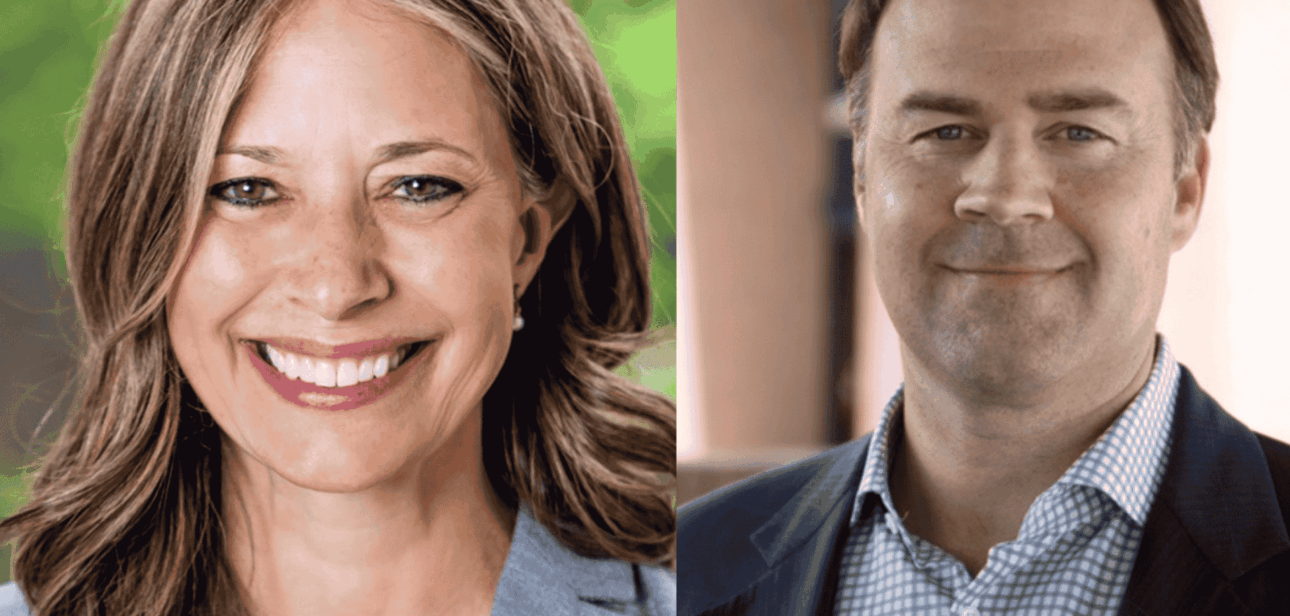 Dr. Amy Acton (left) and David Pepper (right) featured in coverage of the 2026 Ohio Governor's race.