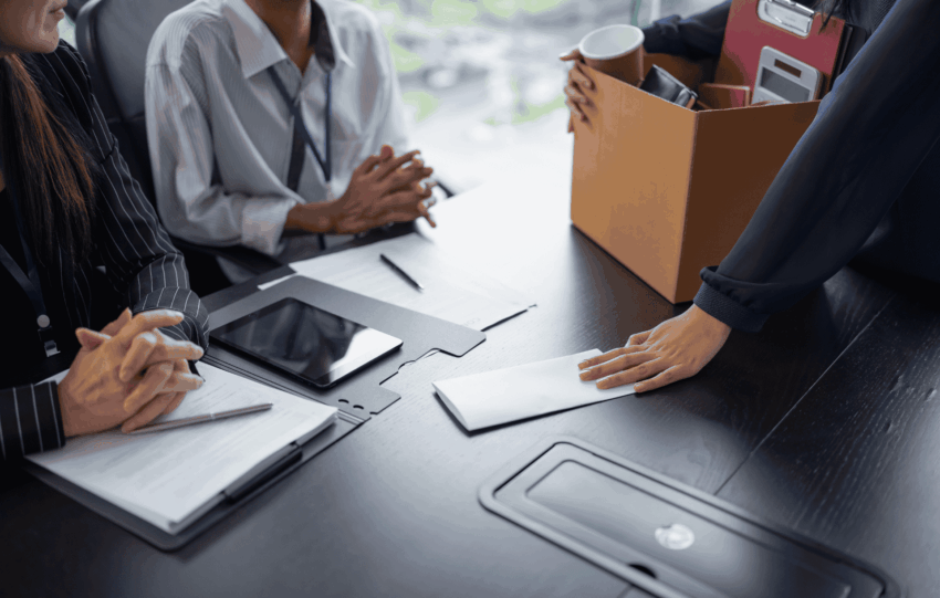 Business professionals meeting to discuss in-demand jobs and workforce needs in Cincinnati.