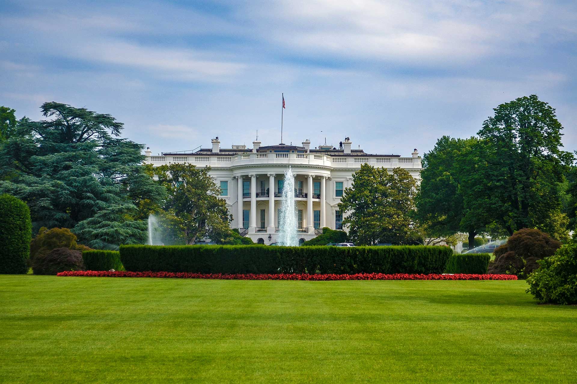 White House in Washington, D.C., as federal sanctuary policy funding changes are announced