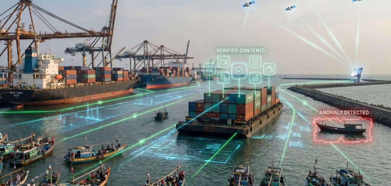 Satellite-Style Coastline View for AI Sovereignty Story