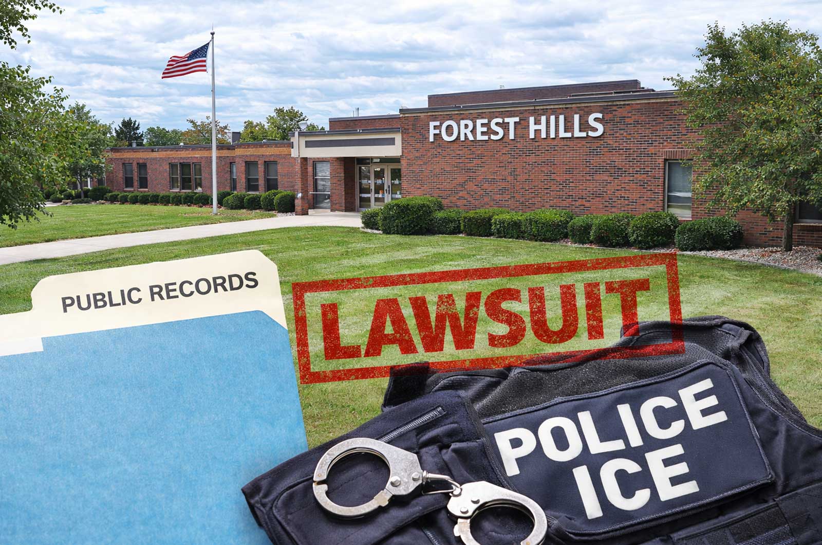 Forest Hills ICE Response Plan Lawsuit Illustration