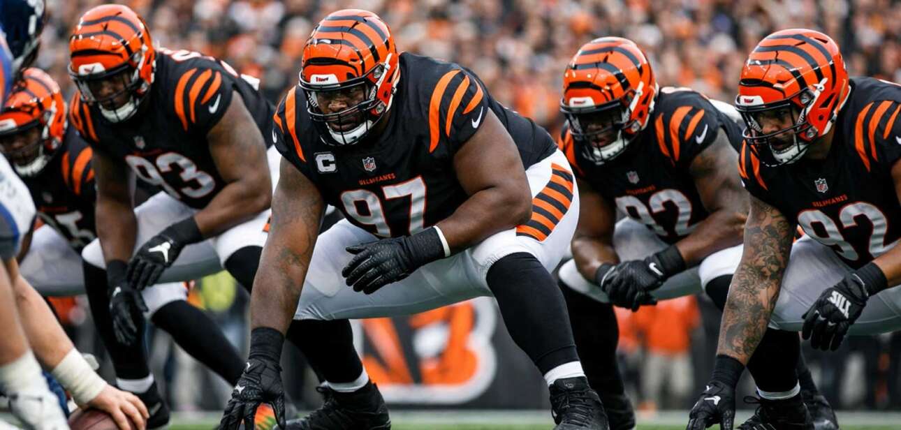 Bengals trade for Dexter Lawrence defensive line formation before snap