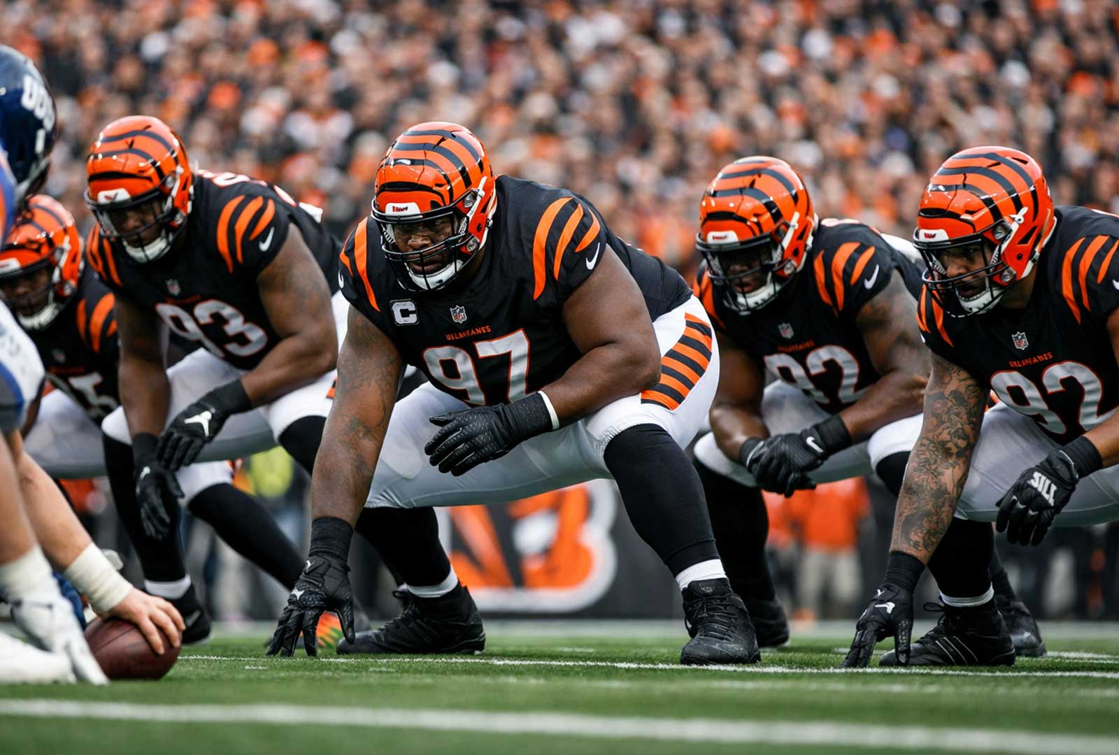 Bengals trade for Dexter Lawrence defensive line formation before snap