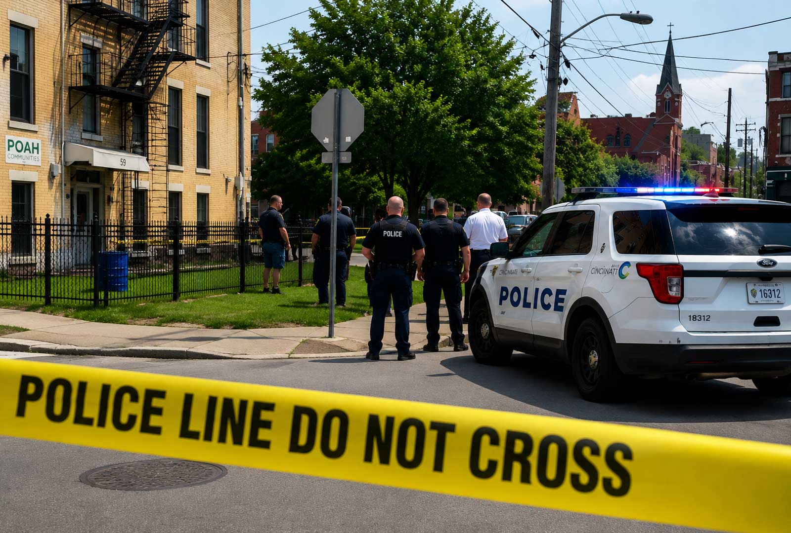 Police investigate a daytime shooting near Grant Park and East McMicken Street in Over-the-Rhine.