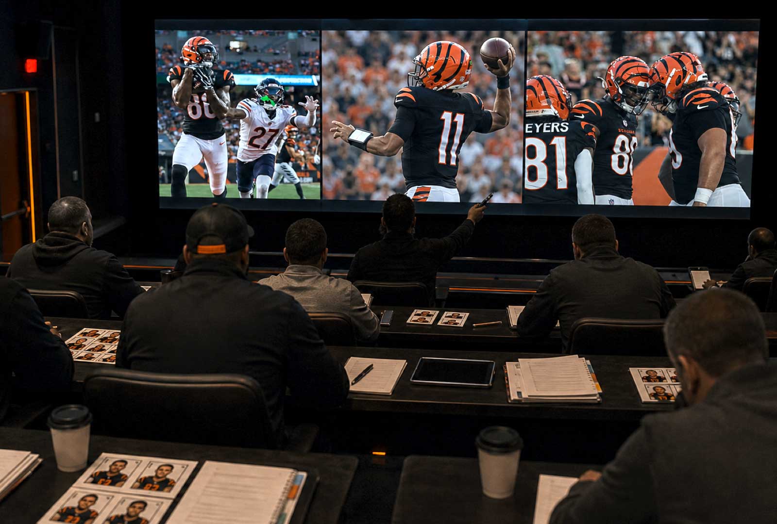 Bengals 53-man roster decisions unfold as team personnel review preseason film.