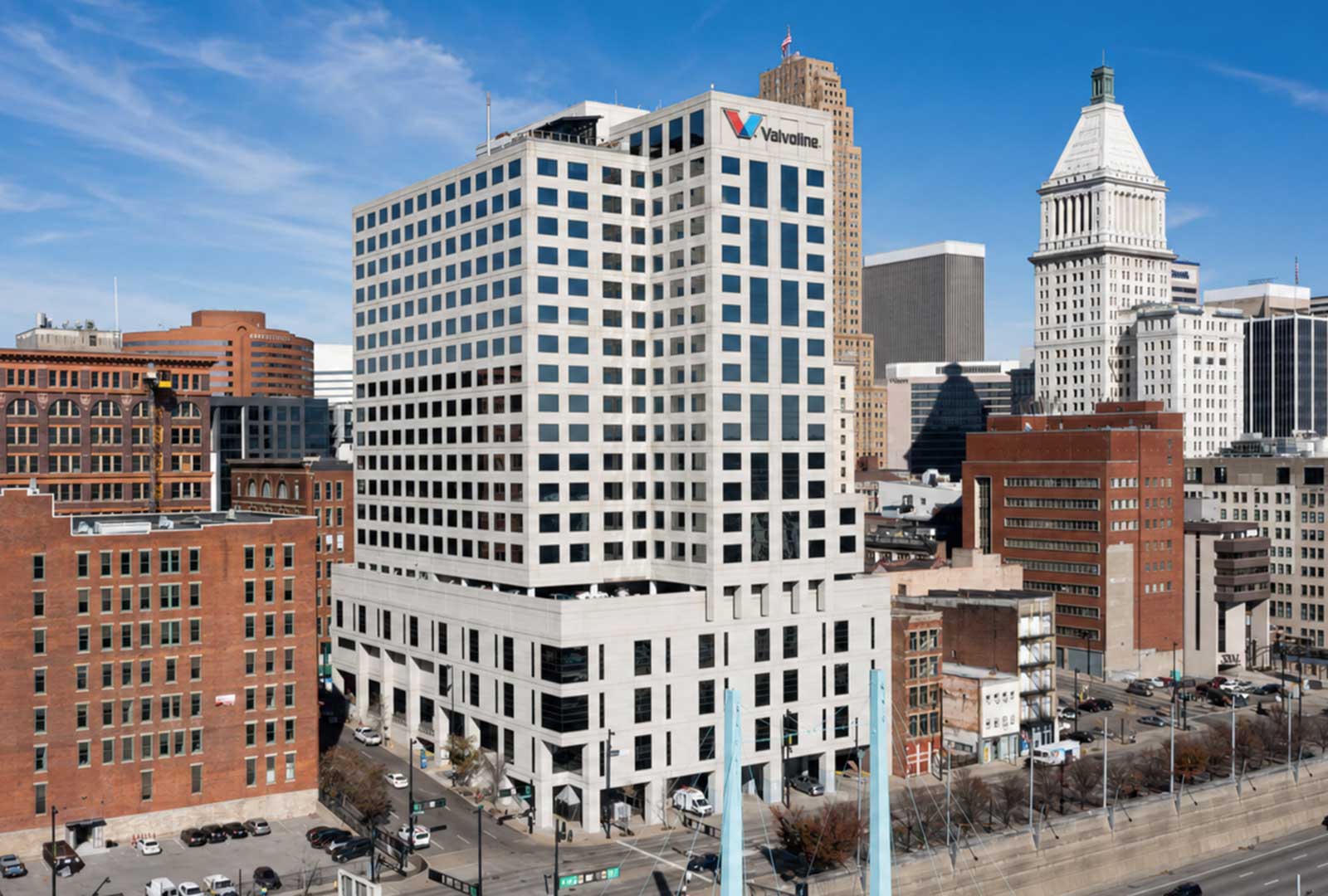 Downtown skyline near 312 Elm Street, future site of the Valvoline global headquarters Cincinnati.