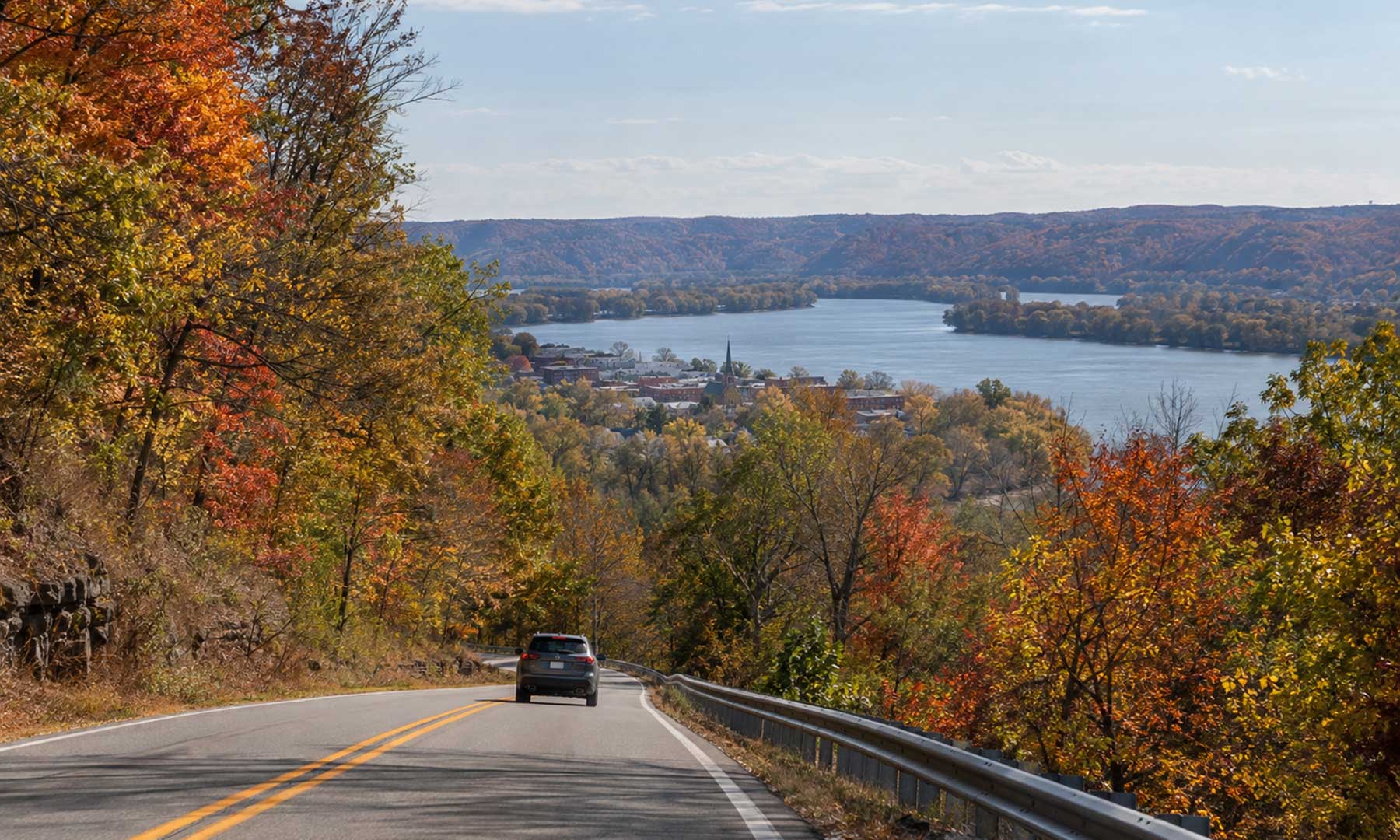 Fall day trips from Cincinnati along a scenic road overlooking the Ohio River